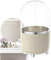 Support de pinceaux de maquillage rotatif à 360° avec couvercle | Boîte de rangement de pinceaux de maquillage avec couvercle | Rangement cosmétique étanche avec 6 compartiments pour salle de bain et