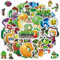 Plants vs. Zombies Stickers, 100 Pcs Waterproof Vinyl Stickers, Cute Stickers, Decorative Stickers, Cartoon Graffiti Stickers for Mobile Phones, Luggage, Musical Instruments, Refrigerators