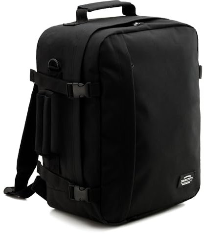 Zagatto Reiserucksack 40x30x20 38L für WIZZAIR und Ryanair leichtes Handgepäck Rücken Rucksack Herren Business Mode Solide Universal Wasserdicht Gepäck Städtrucksack, schwarz, XL ZG888