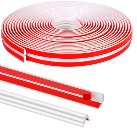 BDHYYM 10m Plinthe Souple Autoadhésive,Joint Plan de Travail Cuisine,Joint Salle de Bain,Baguette Finition Plan de Travail Cuisine,Bande Etancheite Salle de Bain,pour Cuisine,Salle de Bain,Coin de Mur