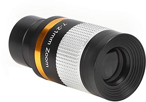 Zoom Eyepiece for Telescope, 7-21mm 1.25 Inch Continuous Zoom Telescope Eyepiece, Variable Power & Multi-coated Design, For Viewing Moon, Planets, Nebulae, Star Clusters