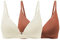 Bralettes for Women, Non Wired Bra, Organic Cotton, Racer Back Bra, Comfort, Bras for Women Multipack Lift up Pads Teenage Bras deep Cup Bra Hide Back Fat with Shapewear Incorporated Dark Gray