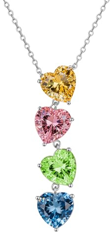 LOVANS Herz Kette Silber 925 Damen, Halskette Y Silberkette Anhänger | mit Roter 5A-Zirkonia, Valentinstag Geburtstagsgeschenk Geschenke für Frauen Freundin