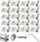 40 Pcs/ 20 Sets Roll-in Spring T-Nuts, Metal Profile T Slot Nuts and Bolts, T Track T Nuts and Bolts for 4040 Aluminum Profile (40 Series,M6)