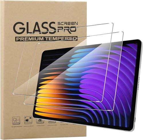 World Biz [2-Pack] Screen Protector for Xiaomi Pad 7, Xiaomi Pad 7 Pro (11.2-Inch, 2025 Model), 9H Tempered Glass Film HD Guard, Ultra Clear for Xiaomi Pad 7/Pad 7 Pro 11.2