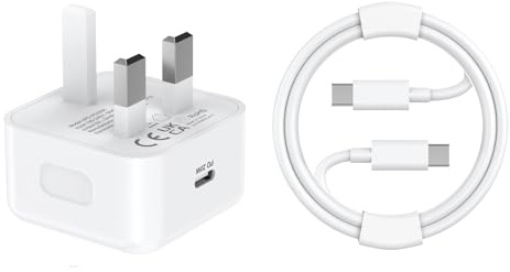 [Apple MFi Certified] iPhone 17 16 15 Charger, 20W USB C UK Plug & Cable | PD 20W USB C Charger Fast Charging Plug & 3M Type C Charging Cable for iPhone 17/17 Pro/17 Pro Max/Air/16 15 Pro Max