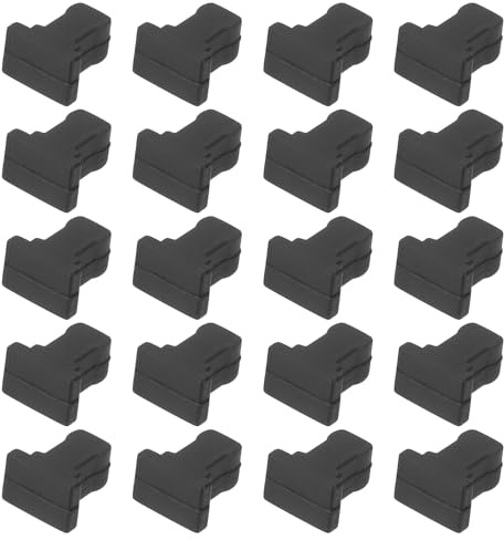 PATIKIL SC Fiber Dust Caps, 30pcs SC Fiber Coupler Dust Caps for Various Optical Interfaces of Optical Cats Routers Switches, Black