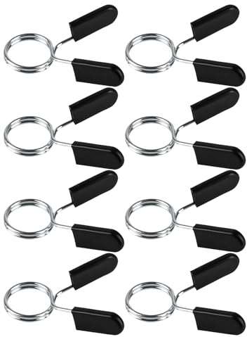 PanBeiQi 8 Pezzi 30 mm Bilanciere Palestra Bilanciere con Chiusura a Molla, Chiusura a Molla in ABS per Sollevamento Pesi, Allenamento di Forza, Fissaggio a Manubri Corti,Morsetti a Molla