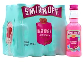 Smirnoff - Raspberry Crush - Vodka 5cl x 12 37.5% ABV Miniatures (12 x 5cl)
