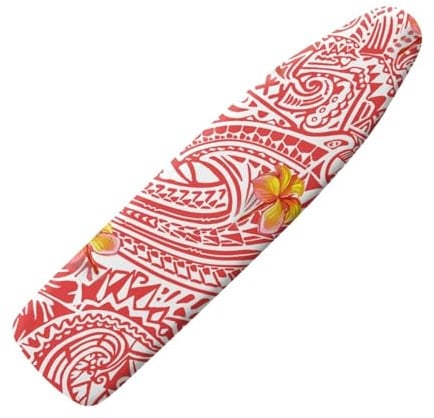 Ironing Board Covers 122 x 38cm Red Easy-Fit for Protecting Ironing Board Size Up to 122 x 40cm, Universal Elasticated Cover