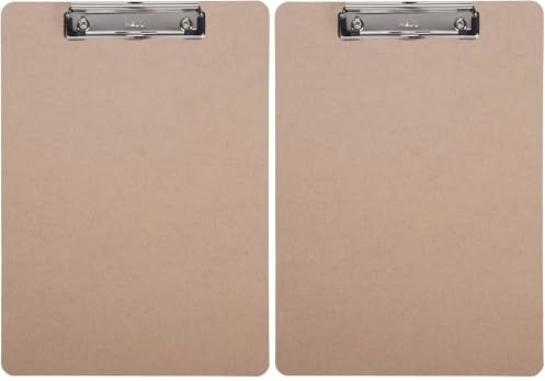 MAUL porte bloc A4 MAULbasic | Porte bloc en bois au format A4 vertical | Clipboard stable à suspendre | Pince moderne pour ranger du papier | Pour le bureau, la cuisine et l'atelier | Bois (Lot de 2)