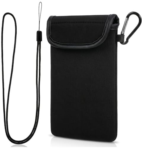 HJZHII Handy Tasche, Handy Schutzhülle Neopren Handytasche für Smartphones | Universal Handysocke Handyhülle Tasche Schutzhülle mit Karabiner und Umhängeband für Telefone Bis Zu 6,7 Zoll
