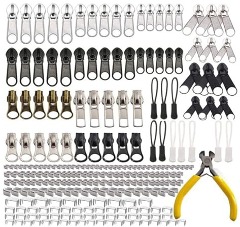 Nymora 253-teiliges Reißverschluss-Reparaturset, Reisverschluss-Zipper Ersatz & Reißverschluss Zipper Ersatz Set mit 3 Größen (#3, #5, #8)
