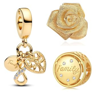Vegaine Charms für Armbänder Familie Charm Valentinstag Schmuck Geschenke für Damen