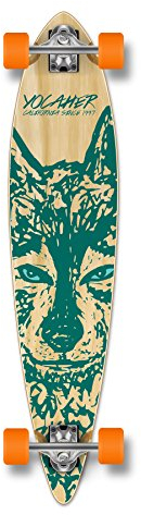 Yocaher Spirit Wolf Longboard Komplett Skateboard Cruiser - Erhältlich in allen Formen (Pintail)