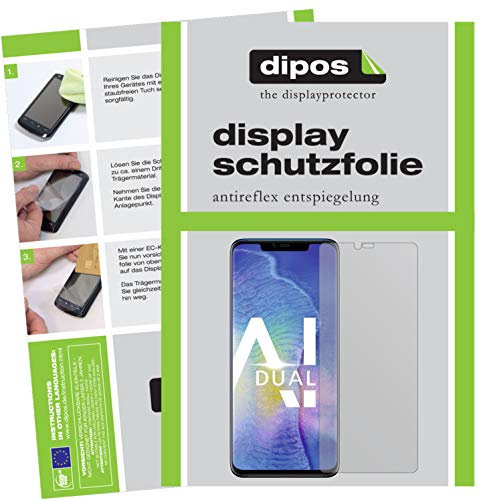 dipos I 2+2X Schutzfolie matt kompatibel mit Huawei Mate 20 Pro Folie Displayschutzfolie