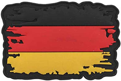 Emblem 3D Rubber Patch Vintage Flagge 5 x 7,8 cm Abzeichen Deutschland