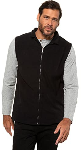 JP 1880 Chaleco de Forro Polar, Chaqueta para Hombre, Negro (Schwarz), 3XL