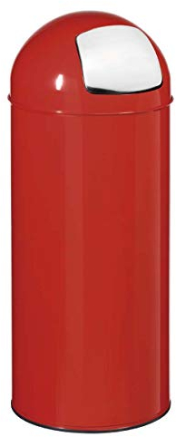 Poubelle à Trappe, 45 L, Rouge Securite