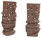Rosennie Damen Wollstulpen extra lang Stulpen Beinwärmer Socken Leggings den Kniestrümpfen Lange Strümpfe Warm Frauen Overknees Beinstulpen Kurze Knopf Leg Warmers Socken