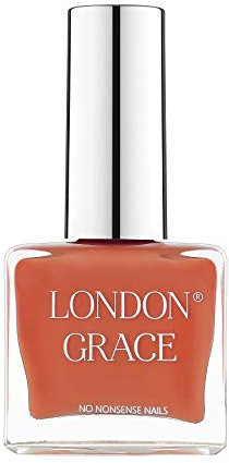 London Grace Nail Polish | Millie 12ml | Burnt Orange Long Lasting Vegan Eco-conscious Varnish | Quick Dry, Chip-Resistant, & No Nasties Formula
