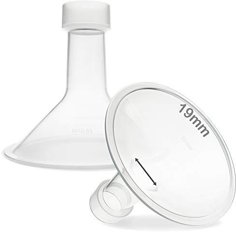 Nenesupply 19mm Breastshield Flange Compatible with Lansinoh Breastpump. Not Original Lansinoh Pump Parts. Replace Lansinoh Flange ComfortFit. Work with Lansinoh SignaturePro SmartPump Manual Pumps