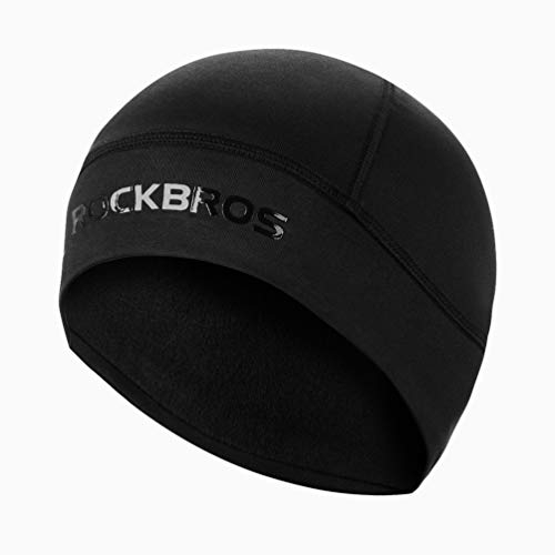 ROCKBROS Fahrrad Mütze Helm Unterziehmütze Fahrradkappe Warm Winddichte Wintermütze Bike Cap für Radfahren Skifahren Laufen Herren/Damen