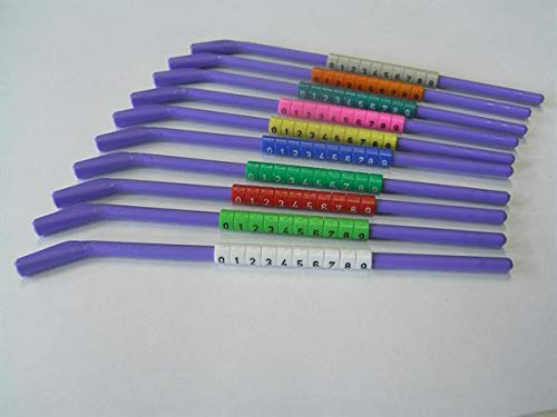 Bvt Vogelringe -5x10 offene Kunststoff Ringe für Kanarien Ø 3,0 mm - nummeriert 0-9