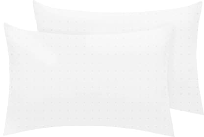 Pizuna Luxuriöser Soft-Satin 2er Pack Kissenbezug 70 x 90 cm Weiß, 600 Fadenzahl Baumwolle Kissenbezüge, 100% Langstapel Baumwolle Kissenbezug (Weiß, 70x90 cm)
