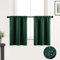 Emerald Green Decor Kitchen Curtains 24 Inch Length Sets of 2 Pack,Waterproof Short Curtain Volants for Bathroom Shower Small Window Bedroom Christmas Decor Hunter Green