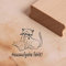 Stempel Spruch Hausaufgabe fehlt - Motivstempel Katze 28 x 28 mm