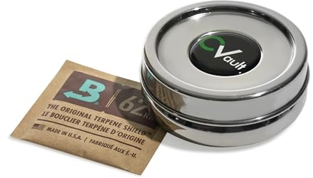 Boveda CVAULT XSmall Twist Härtungs- und Aufbewahrungsbehälter, geruchsneutral, luftdicht und lichtbeständig, aus lebensmittelechtem Edelstahl mit 62% RH