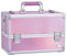 Kosmetikkoffer Groß Schminkkoffer Leer Make up Koffer Alu Beauty Case mit Schultergurt Friseurkoffer Nagelkoffer Multikkoffer, Rosa