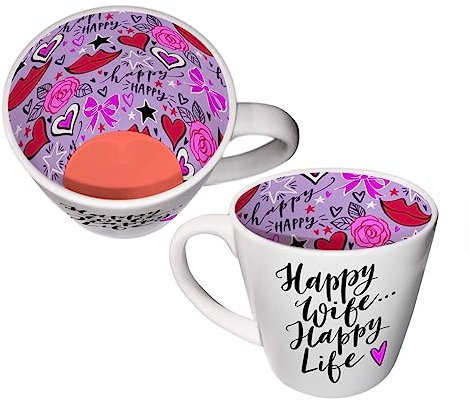 WPL Gifts Inside Out Happy Wife Mug with Gift Box (ISO173)