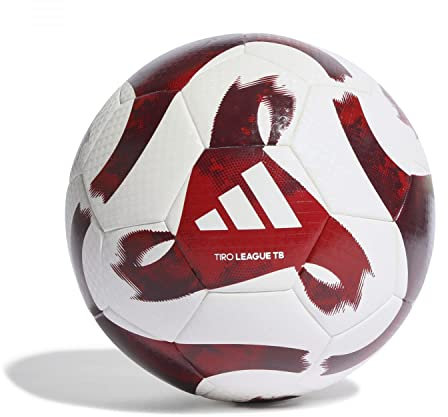 adidas Unisex Ball (Thermal-Bonding) Tiro League Thermally Bonded Football, White/Team Colleg Burgundy/Team Colleg Red, HZ1294, 4