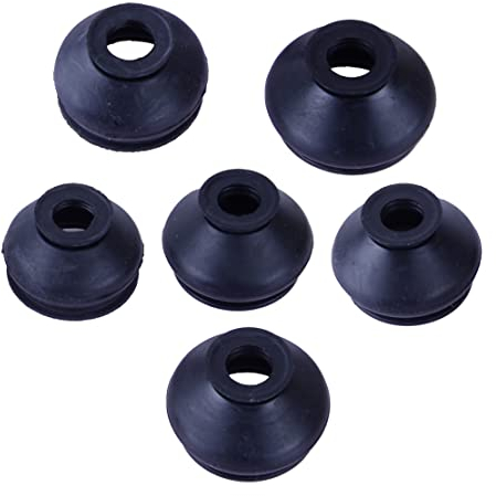 ciciTree 6 Stück Schwarzer Gummi Spurstangenkopf Kugelgelenk Staubmanschetten Abdeckung Faltenbälge