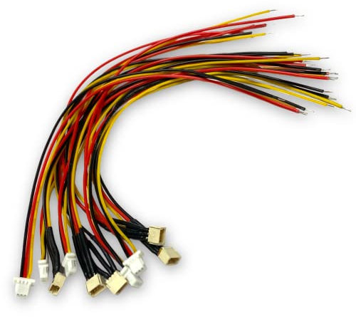 vuniversum Lot de 5 paires Micro JST 1.0 SH 3 broches mâle femelle 1,0 mm avec câble PVC 28 AWG de 15 cm (1.0 SH 3 broches)