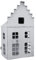 Laterne Maison weiß Shabby chic Metallhaus beleuchtet H25,5cm Dekohaus