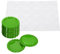 PATIKIL 1 Inch Flat Decorative Bottle Caps, 20 Set Craft Bottle Pendant Trays Double Sides Printed with Clear Resin Stickers for DIY Craft, Light Green