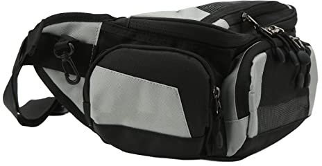 Racing Fanny Pack, Dicke, Atmungsaktive Motorrad-Gürteltasche für Motorräder (Grau)