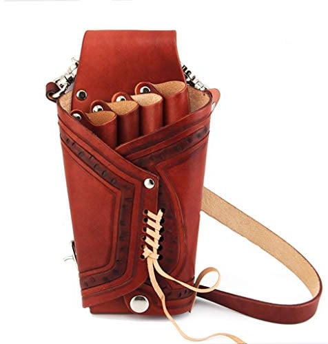 Fondina professionale per forbici da parrucchiere retrò , Borsa per taglio di capelli in pelle Marsupio per forbici da barbiere , Pettine per cesoie Borsa portaoggetti Borsa per attrezzi per session