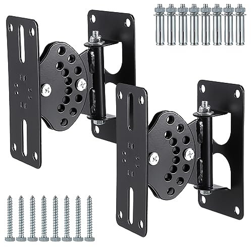 OLegei Heavy Duty Speaker Wall Mounts, Swivel 180°Bookshelf Speaker Brackets, Home Large Surround Sound System Holder Stand, Universal Celling Mount Satellite Speakers Wall Brackets, Hold up to 40kgs