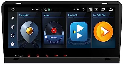 XTRONS 8.8 Zoll Android 12 Autoradio Octa Core 8+128 QLED 1280 * 480 IPS Bildschirm Eingebauter CarAutoPlay Android Auto 4G LTE ROHM DSP Optional OBD DVR DAB+ TPMS Für Audi A3/S3/RS3