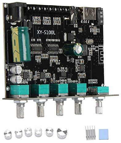 Vklopdsh 2X50W+100W Power Subwoofer Bluetooth Amplifier Board Sound Class D Home Theater Audio Stereo Equalizer AUX Amp XY-S100L