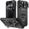 Doeshine for iPhone 15 Pro Max Case with Kickstand & Slide Camera Cover, Built-in 360° Rotate Ring Stand Magnetic, Heavy Duty Shockproof Protective Cover for iPhone 15 Pro Max 6.7 (Black)