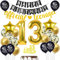 Offizielle Teenager 13. Geburtstag Dekoration Jungen Mädchen, Luftballons 13.Geburtstag Schwarz Gold, Geburtstagsdeko 13 Jungen Offizielle Teenager Ballons Deko