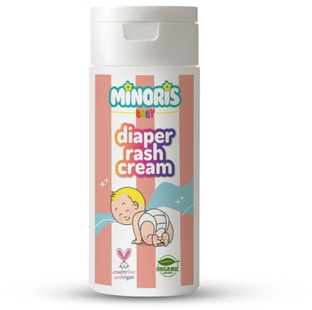Minoris Baby Wundschutzcreme 55 g | Hoher Zinkoxid-Schutz & sanfte Sheabutter-Pflege | Ergiebige, schnell einziehende Textur | Hypoallergen, Vegan, Duftstofffrei, Dermatologisch getestet
