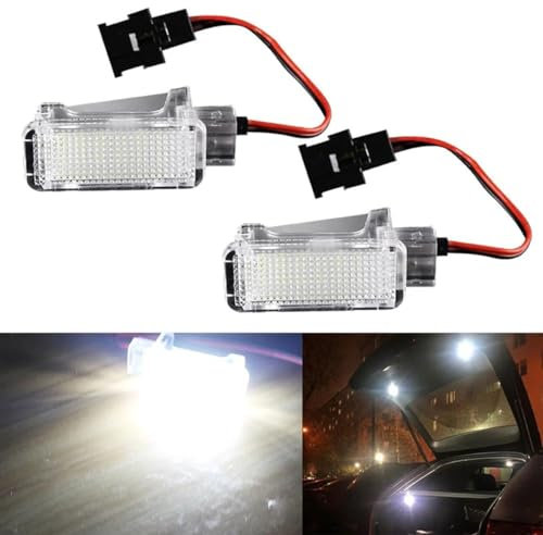 DUOMAICN 2X 18SMD Kennzeichenbeleuchtung für A/UDI A2 A3 A4 A5 A6 A7 A8 RS4 RS6 R8 TT TTS 3W 12V Türleuchten Weiße Rückleuchten