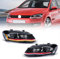 Archaic Scheinwerfer kompatibel mit VW Polo Mk5 6R 6C 2009-2017 (Nur für Standard -Halogen),mit Glühbirne,Mit E-Prüfzeichen