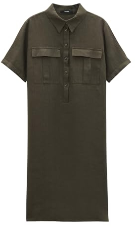 someday Damen Kleid | Leinenkleid Quinty Linen deep Green, 34